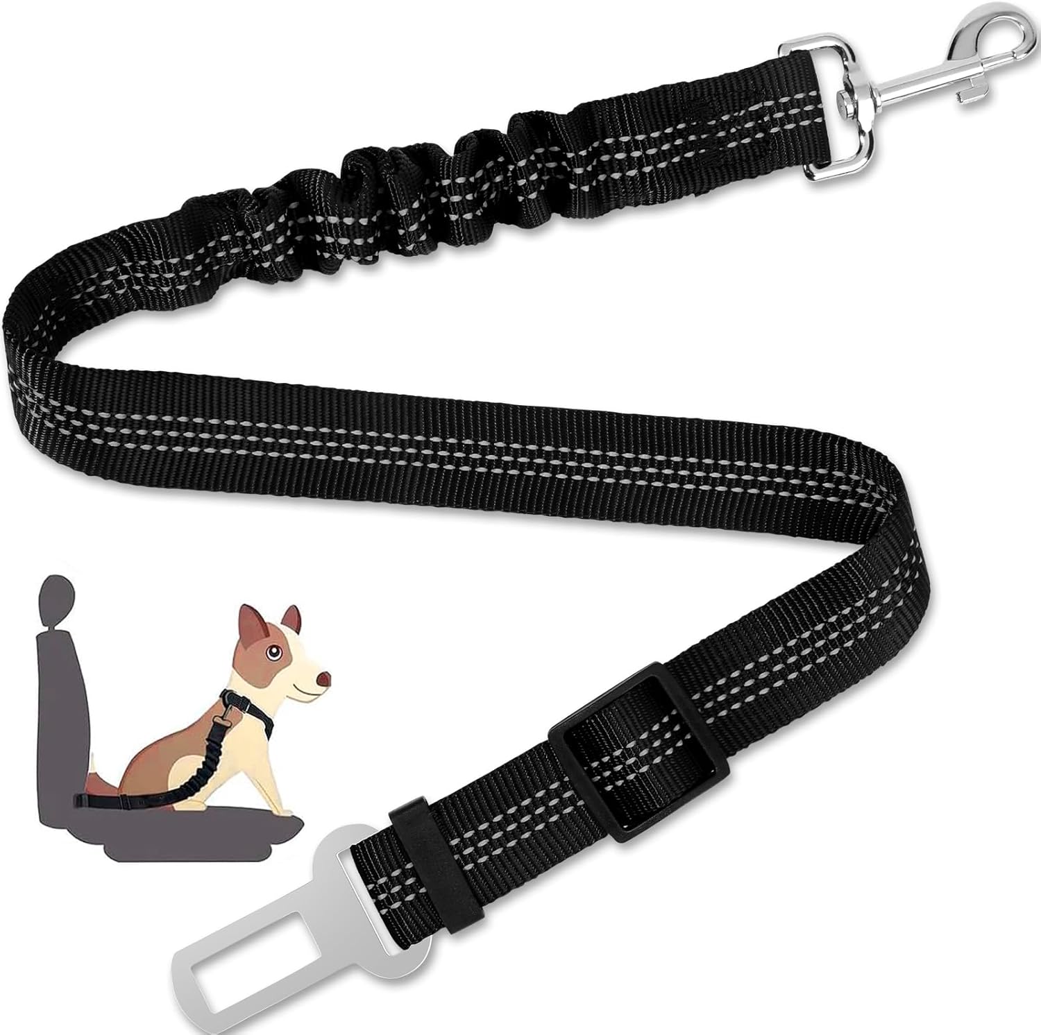 Dog Car Seat Belt Safety Leash For All Breeds & Vehicles