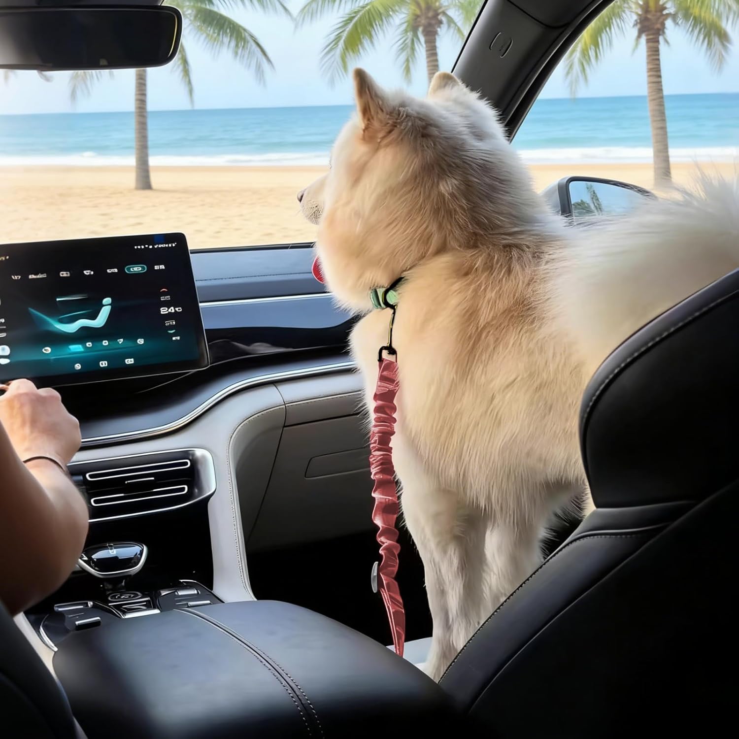 Dog Car Seat Belt Safety Leash For All Breeds & Vehicles