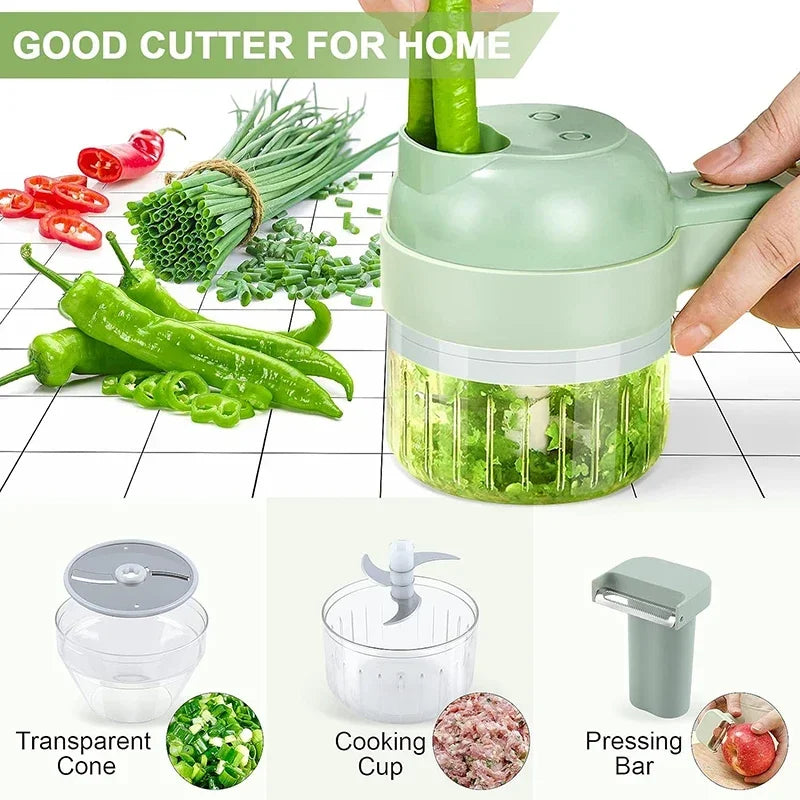 Electric Vegetable Cutter Set Handheld