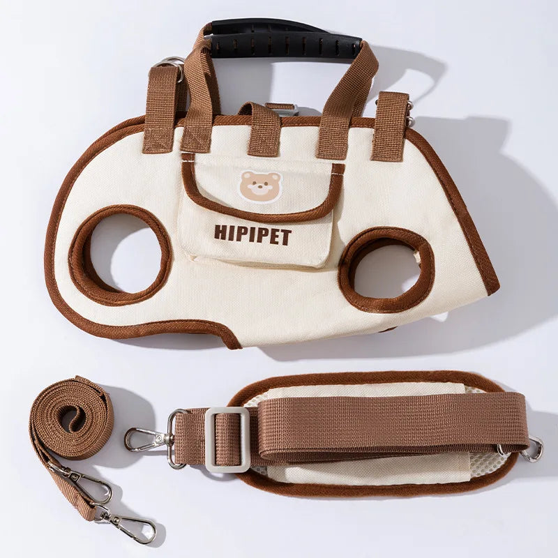 Dog backpack dual-shoulder handheld