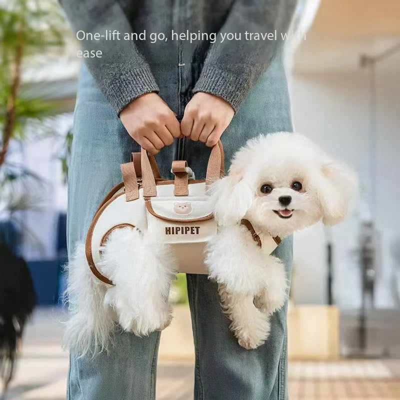 Dog backpack dual-shoulder handheld
