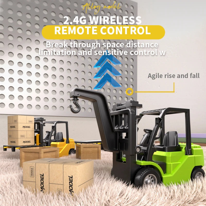 1/64 2.4G RC Mini Alloy Forklift With Trailer DIY Stickers