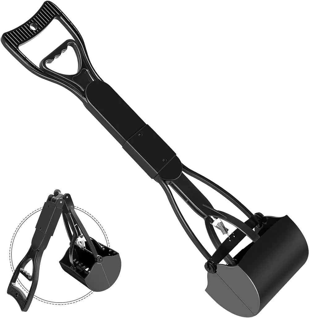 Dog Pooper Scooper Pet Long Handle Jaw Poop Scoop Picker