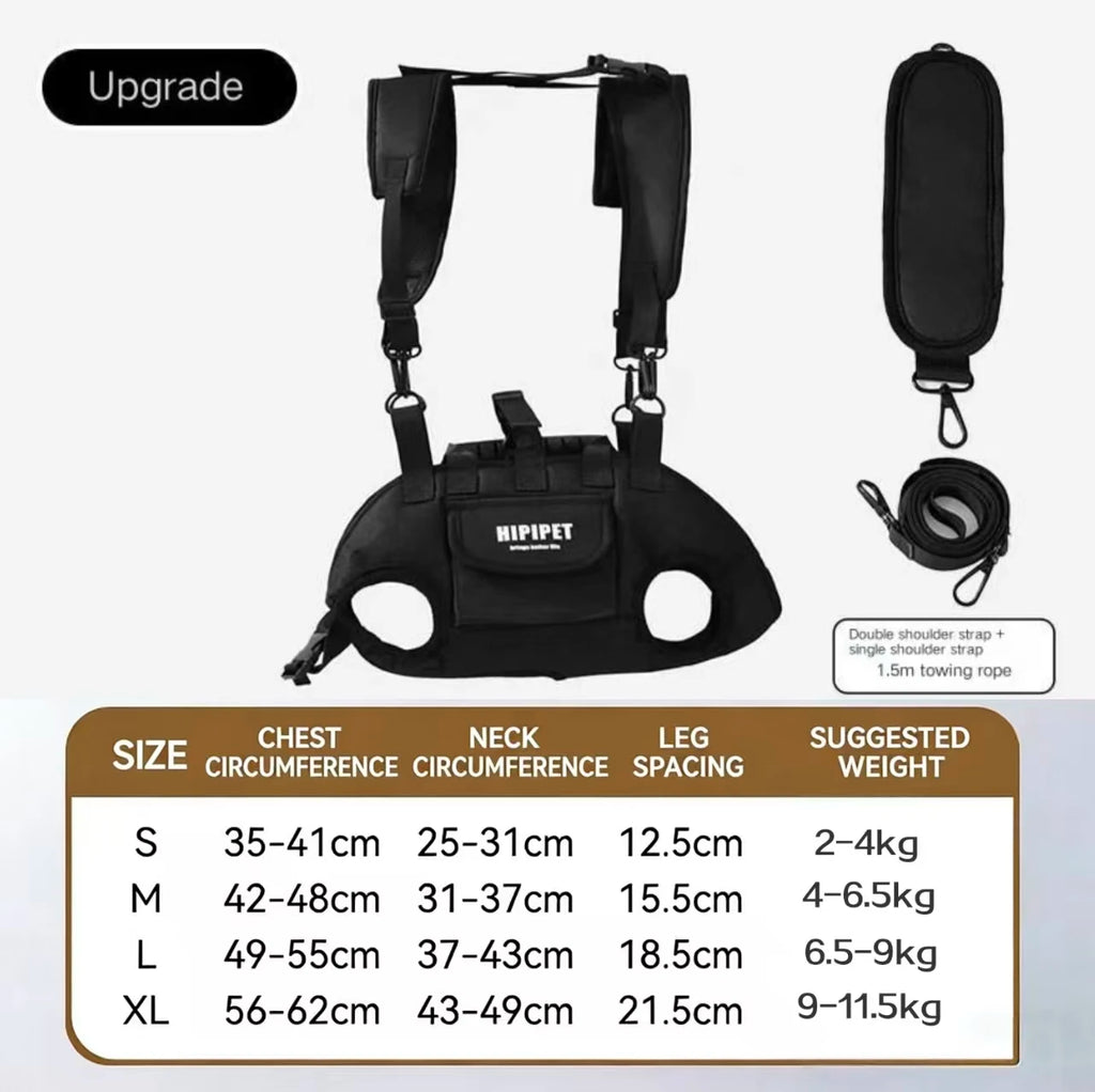 Dog backpack dual-shoulder handheld