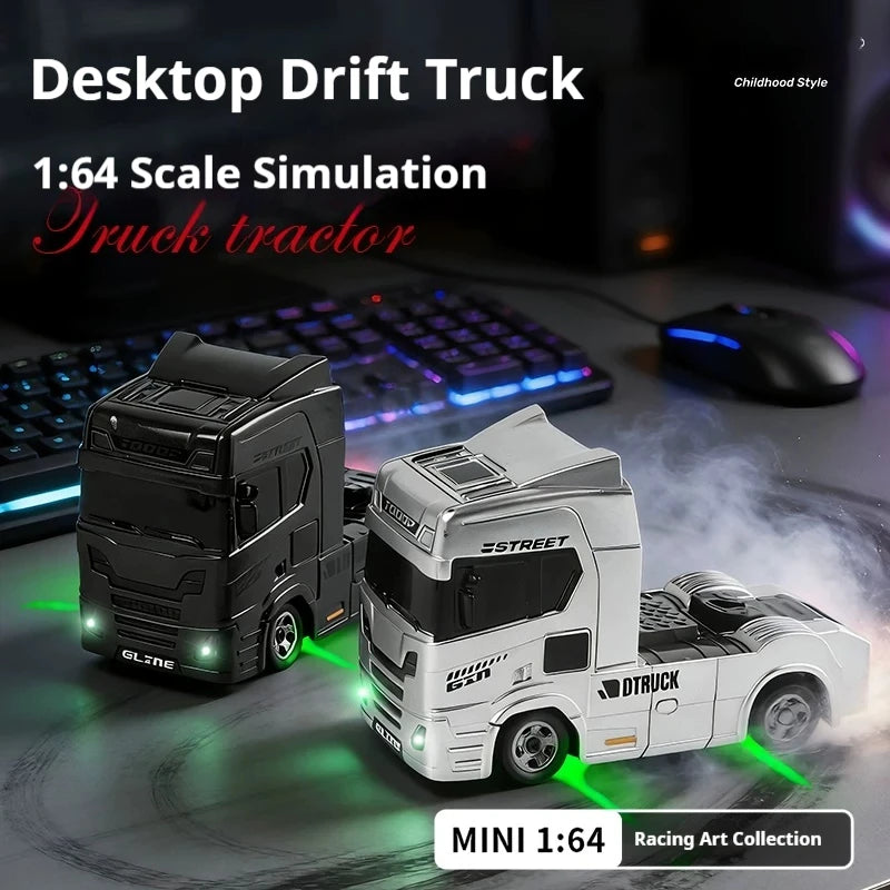 Mini 1/64 RC Drift Truck 2.4G 4WD High-Speed 15KM/H Racing Car
