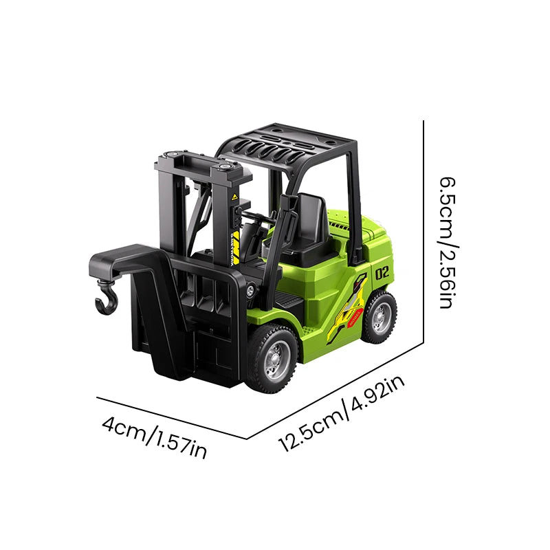 1/64 2.4G RC Mini Alloy Forklift With Trailer DIY Stickers