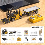 1/64 2.4G RC Trucks Mini Alloy Forklift Light