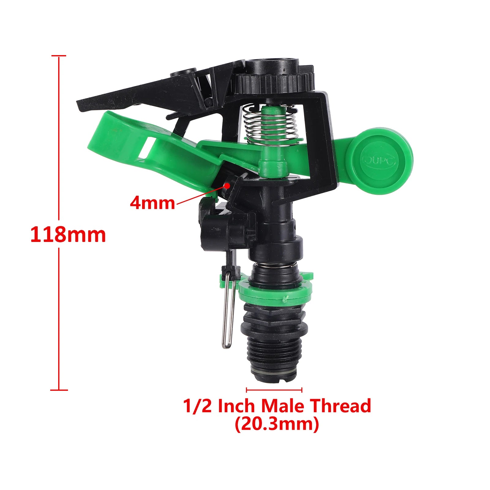 1/2" Rocker Sprinkler 360 Degree Adjustable Rotary
