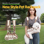Dog backpack dual-shoulder handheld