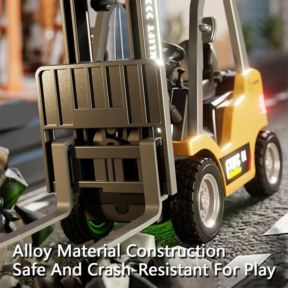 1/64 2.4G RC Trucks Mini Alloy Forklift Light