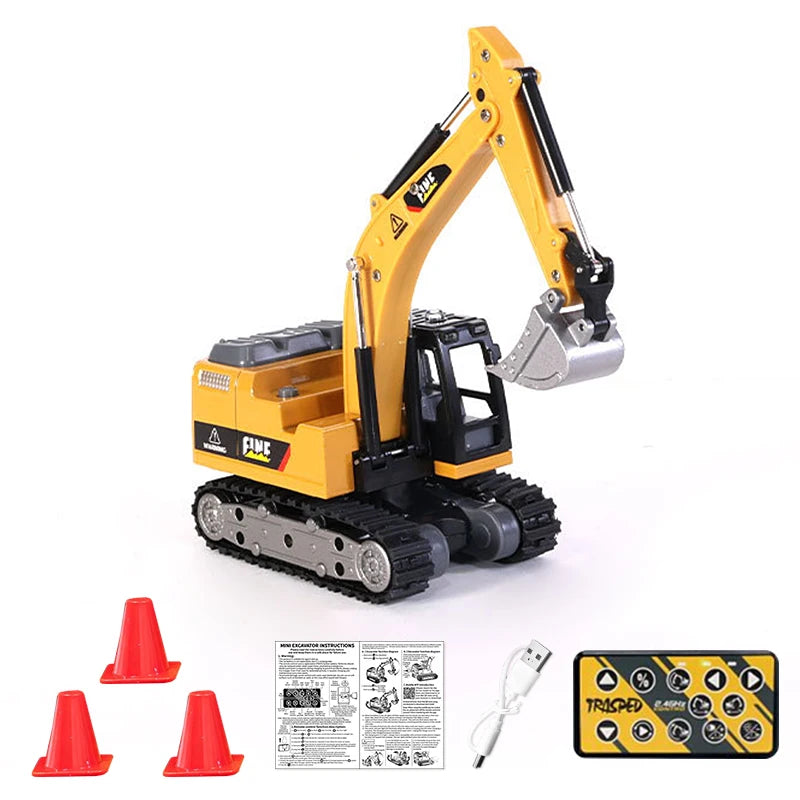 1/64 2.4G RC Trucks Mini Alloy Forklift Light