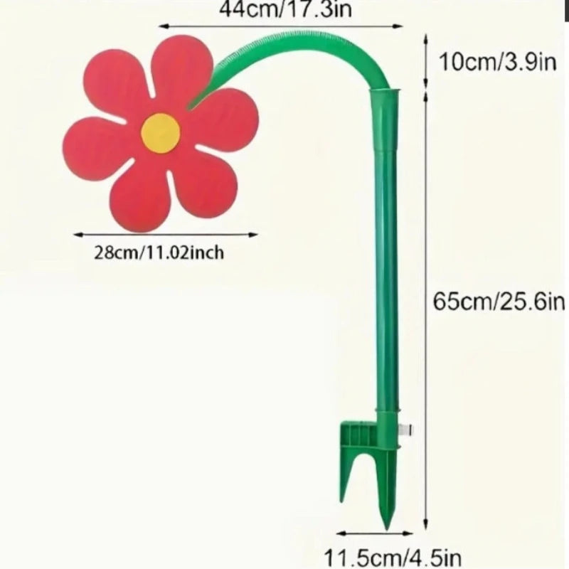 1/2PC Dancing Flower Water With Sprinkler 360 Rotating Sunflower Irrigation Tool