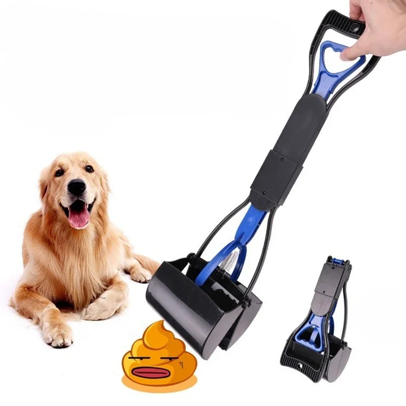 Dog Pooper Scooper Pet Long Handle Jaw Poop Scoop Picker