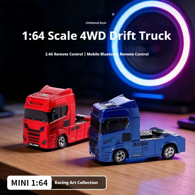 Mini 1/64 RC Drift Truck 2.4G 4WD High-Speed 15KM/H Racing Car