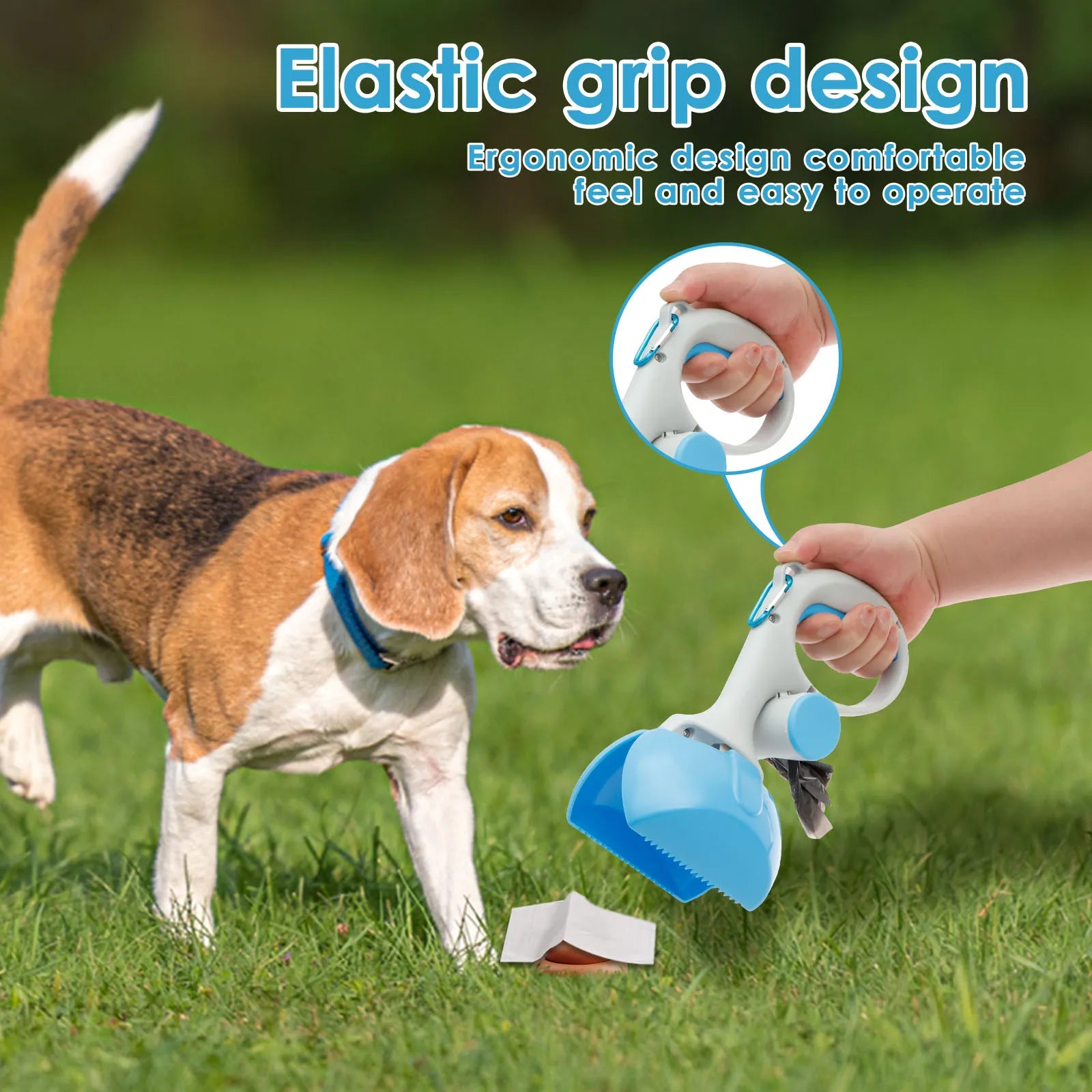 Portable Dog Pooper Scooper Pet Poop Scoop Clamp Pick Up