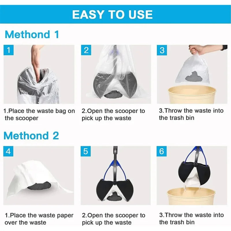 Dog Pooper Scooper Pet Long Handle Jaw Poop Scoop Picker