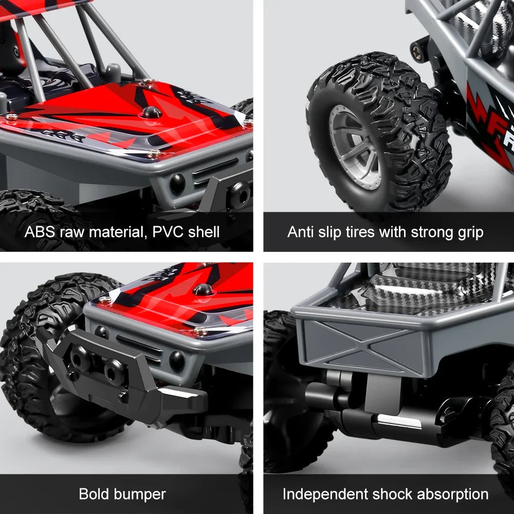 1:32 Mini RC Car With LED Light 4CH High Speed Rechargeable
