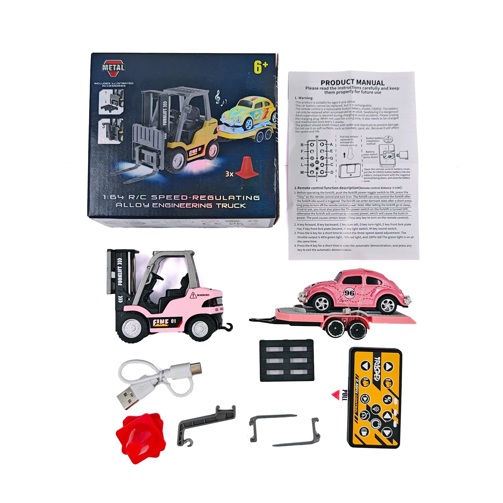 1/64 RC Forklift 2 Mode Mini Remote Control Forklift Truck