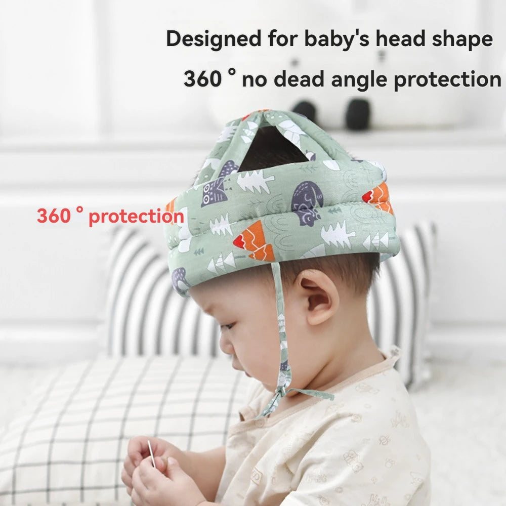 Baby Head Protector Pillow, Soft & Breathable Cotton Material