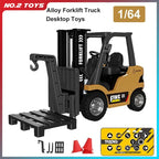 1/64 2.4G RC Trucks Mini Alloy Forklift Light