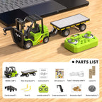 1/64 2.4G RC Mini Alloy Forklift With Trailer DIY Stickers