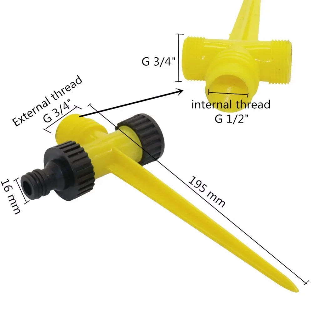 1/2 Adjustable Spiked Rocker Impact Sprinkler Garden Agriculture watering