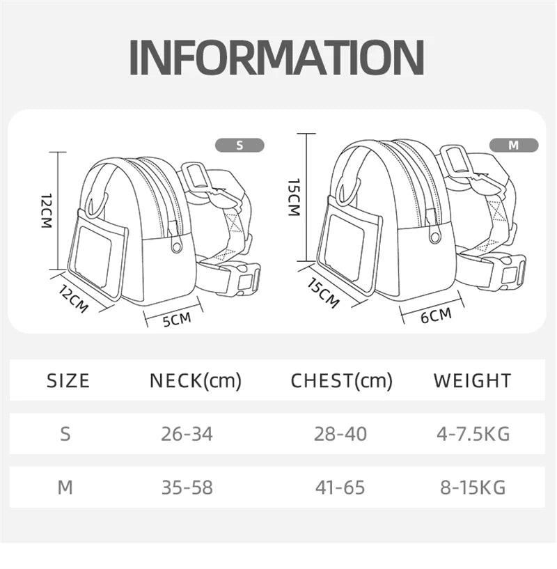 Waterproof Pet Backpack For Dogs Puppy Bag