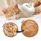 3-in-1 Electric Steam Brush for Cats and Dogs | Removes Loose Hair, Reduces Dander and Static