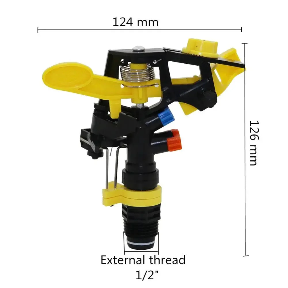 1/2 Adjustable Spiked Rocker Impact Sprinkler Garden Agriculture watering