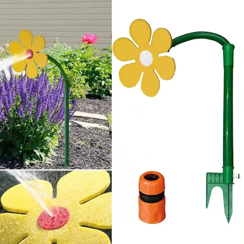 1/2PC Dancing Flower Water With Sprinkler 360 Rotating Sunflower Irrigation Tool