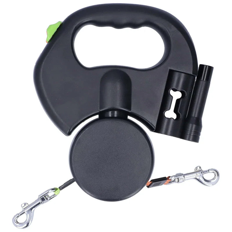 Dual Retractable Dog Leash for 2 Dogs | 2026 Enhanced Edition